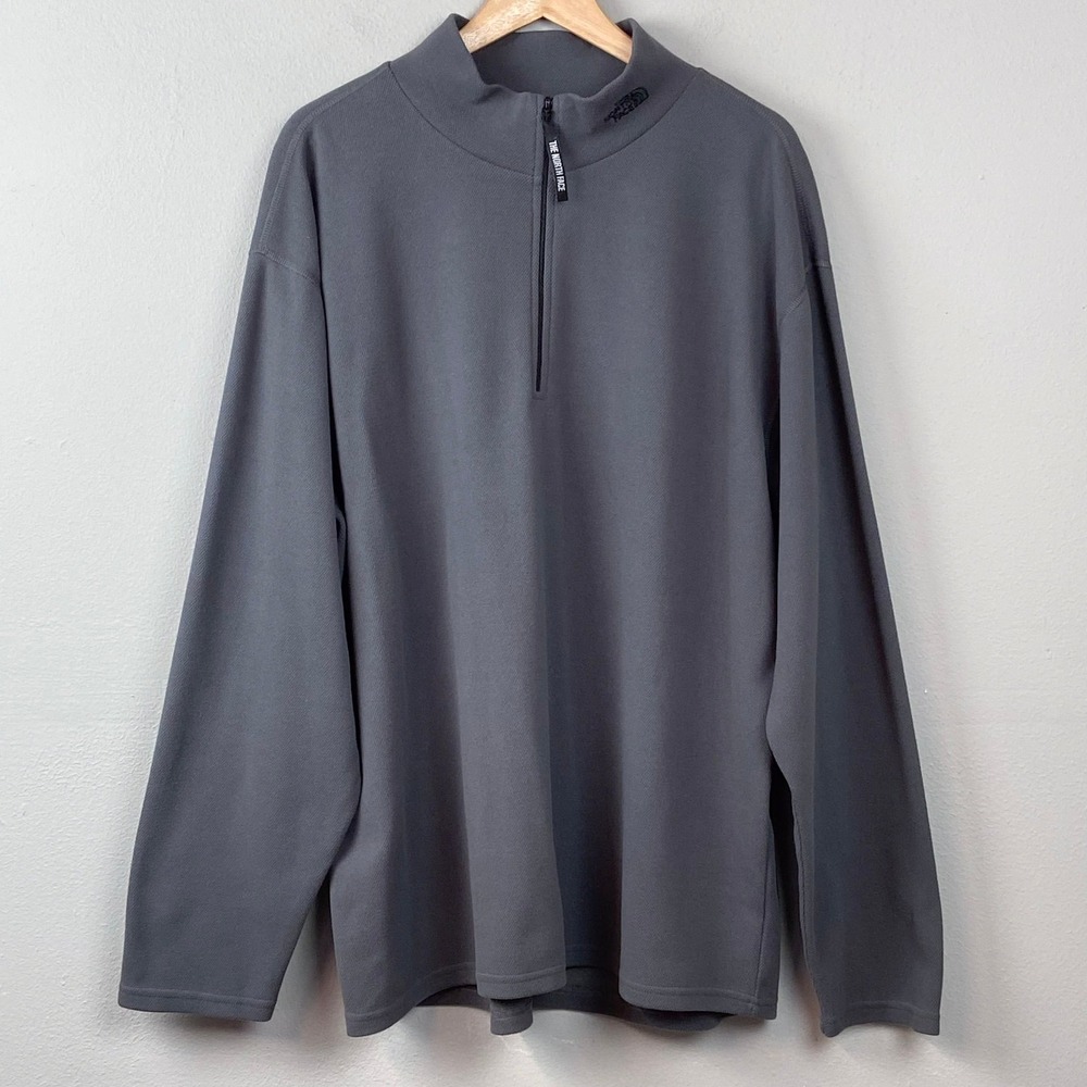 The North Face Mens Gray‎ 1/4 Zip Pullover Sweatshirt Shirt XL Thermal Gorpcore